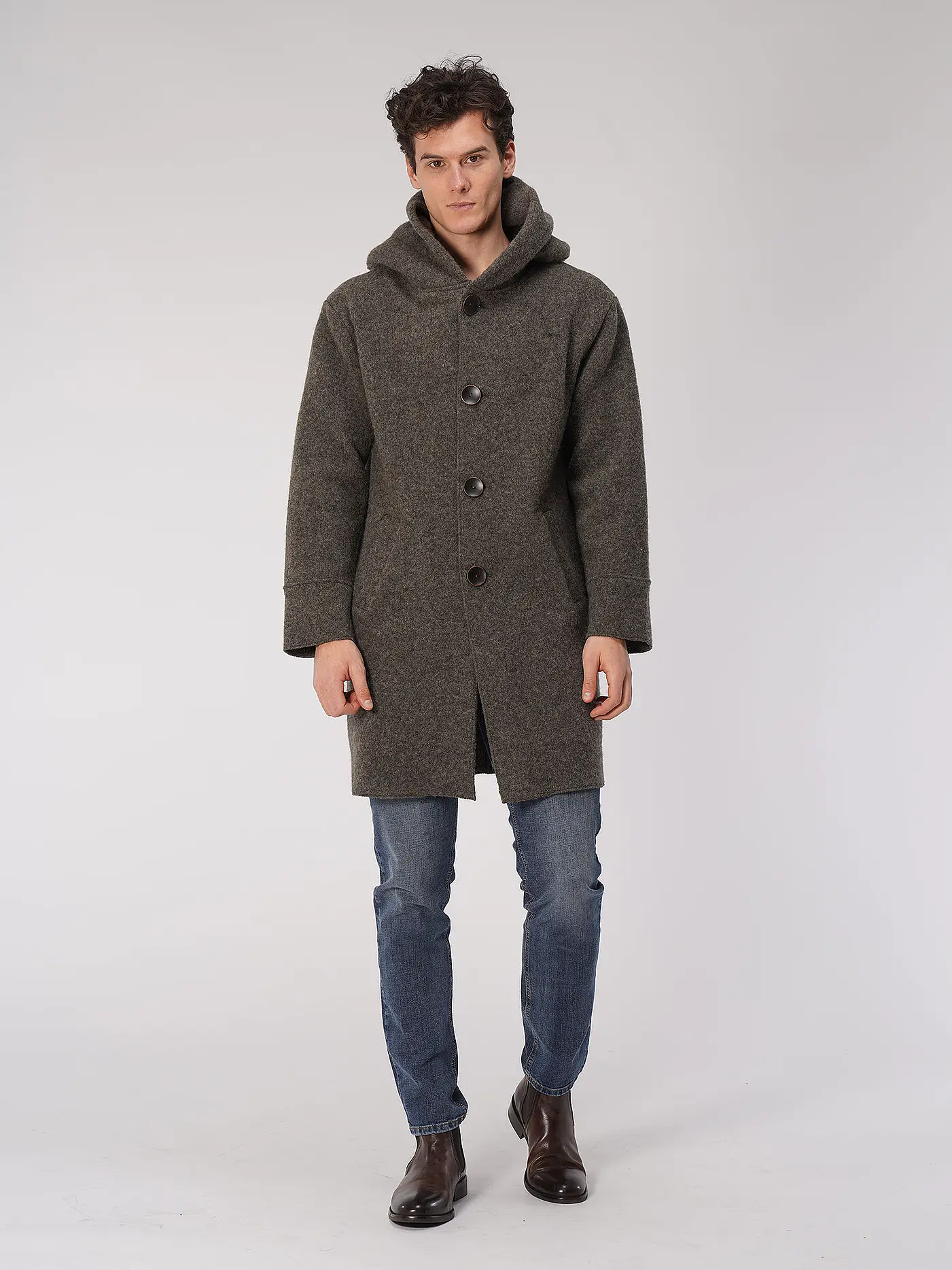STAPF | Wollmantel Oversized Fit ADRIANO | grau